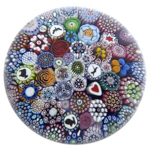 Twists Glass Buntes Millefiori Silhouetten Canes II von Mike Hunter