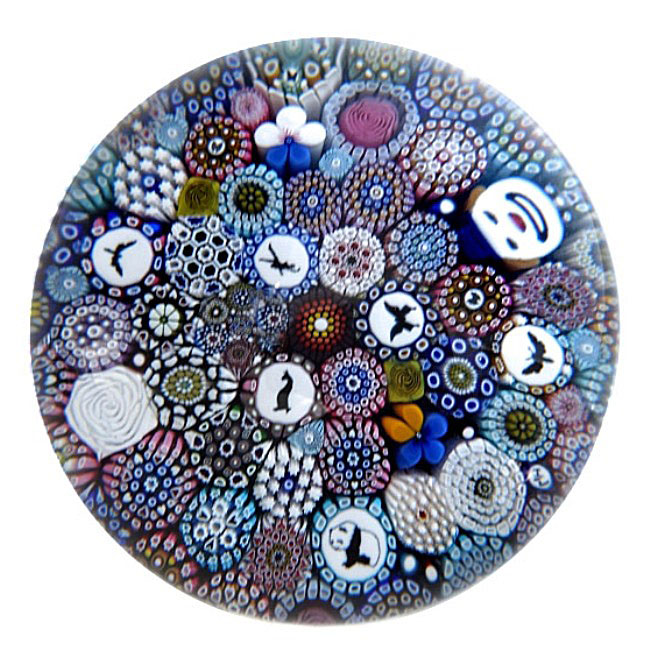 Twists Glass Buntes Millefiori Silhouetten Canes IV von Mike Hunter