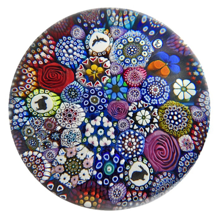 Twists Glass Buntes Millefiori Silhouetten Canes I von Mike Hunter