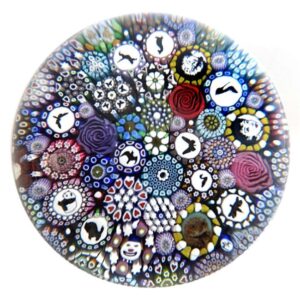 Twists Glass Buntes Millefiori Silhouetten Canes V von Mike Hunter