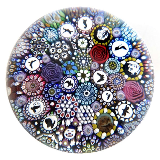 Twists Glass Buntes Millefiori Silhouetten Canes V von Mike Hunter