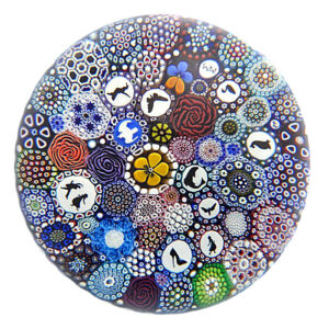 Twists Glass Buntes Millefiori Silhouetten Canes von Mike Hunter