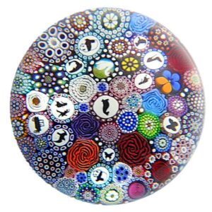 Twists Glass Buntes Millefiori Silhouetten Canes von Mike Hunter
