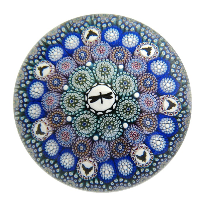 Twists Glass Concentric Millefiori Libelle von Mike Hunter