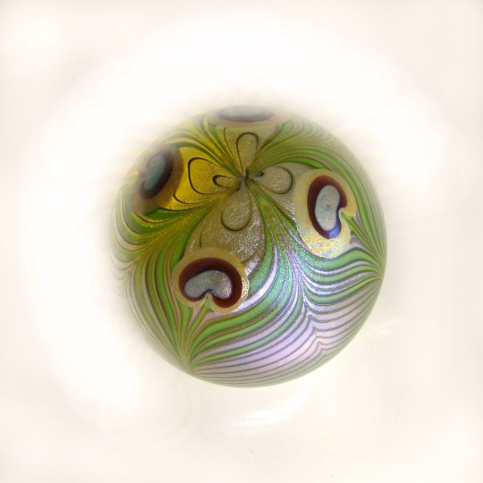 Peacock Feather Miniatur von Flume Orient