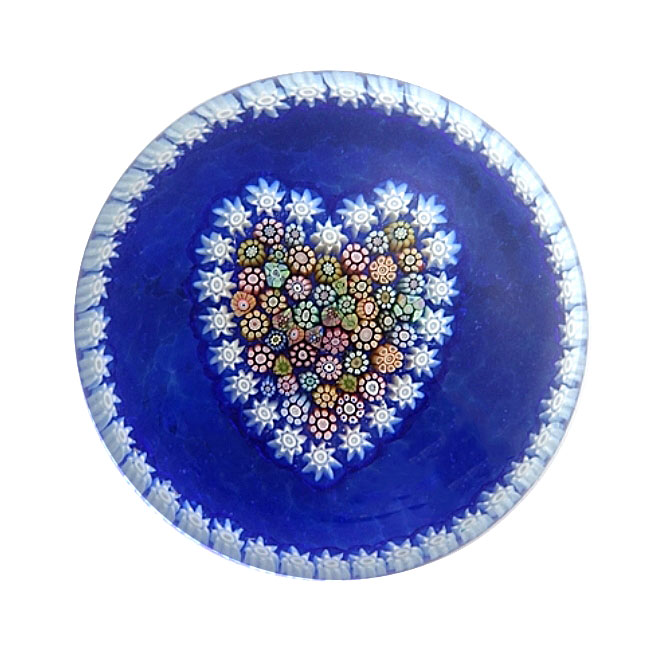 Millefiori Herz blau