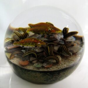 Touchstone Glass Lachse im Fluss von Cathy Richardson