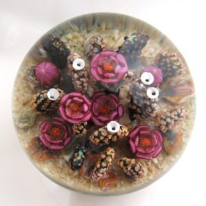 Touchstone Glass Rosabluehende Kakteen von Cathy Richardson