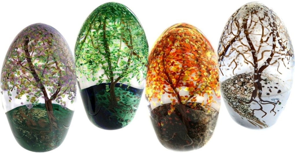 Touchstone Glass Vier Jahreszeiten kompletter Satz von Cathy Richardson