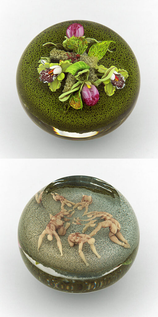 Orchideen und Root People von Paul Stankard